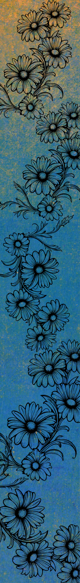 Daisy Blue sprayed edge